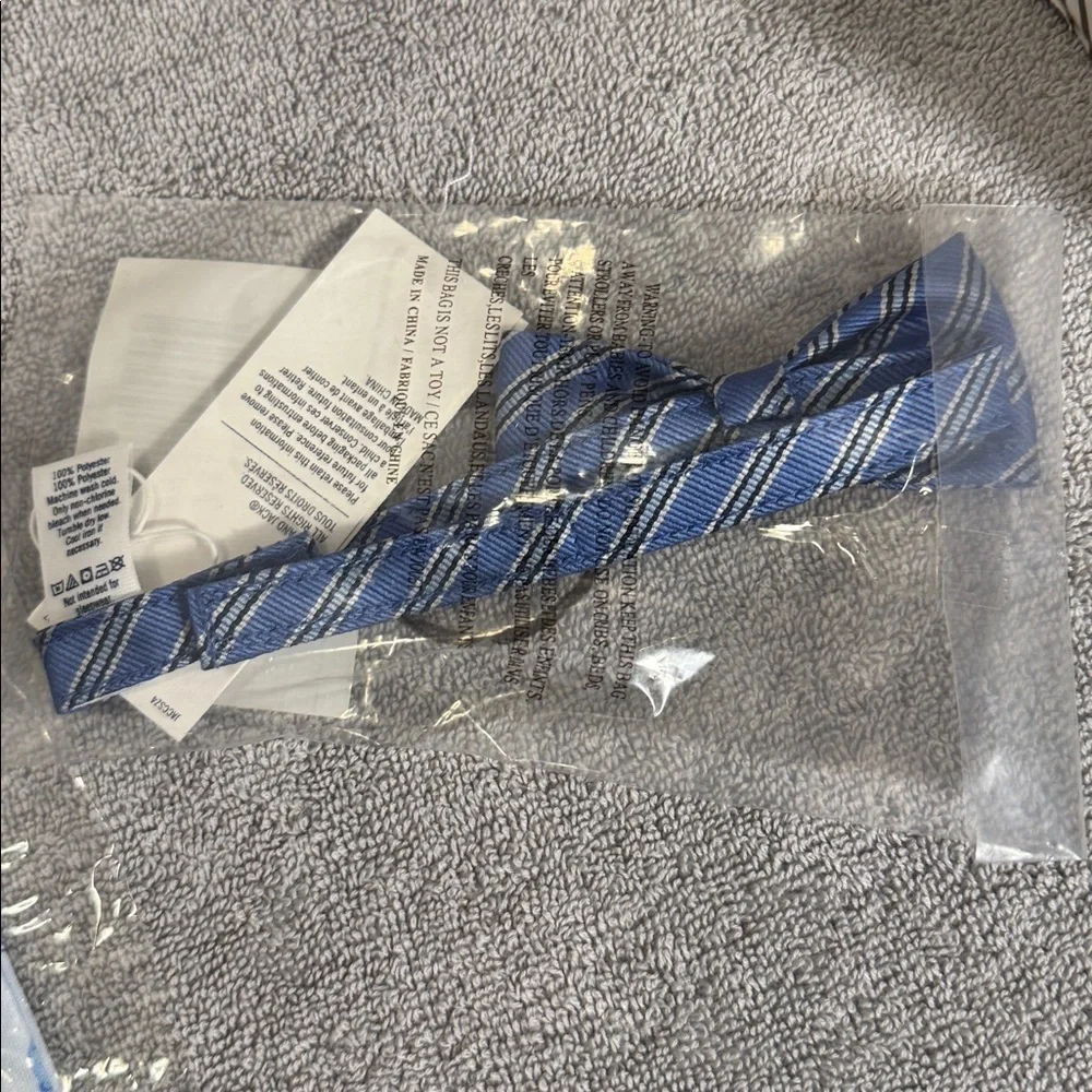 Janie and Jack bodysuit NWT  Blue White Striped Tiger shirt sleeve and a nwt tie